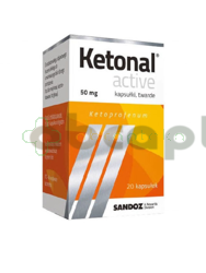 Ketonal Active, 50 mg, 20 kapsułek