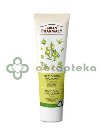 Green Pharmacy, krem do rąk i paznokci odżywczy, ochronny, oliwkowy, 100 ml