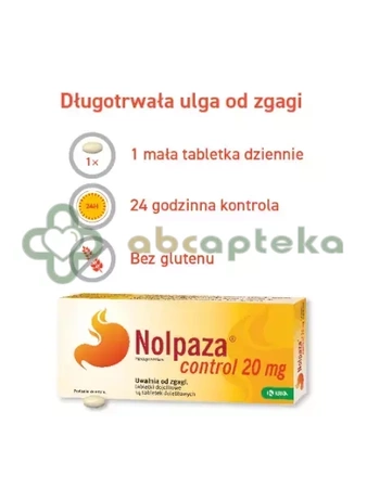 Nolpaza control, 20 mg, 14 tabletek dojelitowych