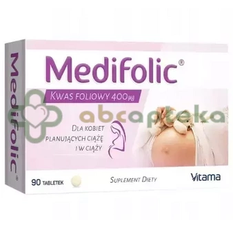 Kwas foliowy, 0,4 mg, 90 tabletek