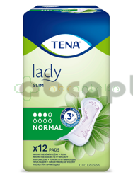 TENA Lady Slim Normal, Wkłady anatomiczne dla kobiet, 12 sztuk