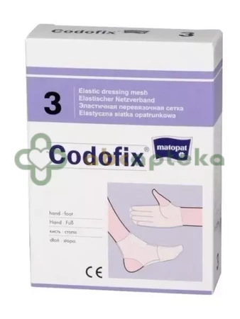 Codofix 3, elastyczna siatka opatrunkowa, niejałowa, 2,5 cm x 1 m, 1 sztuka