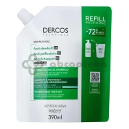 Vichy Dercos, szampon przeciwłupieżowy, włosy normalne i przetłuszczające się REFILL, 390 ml