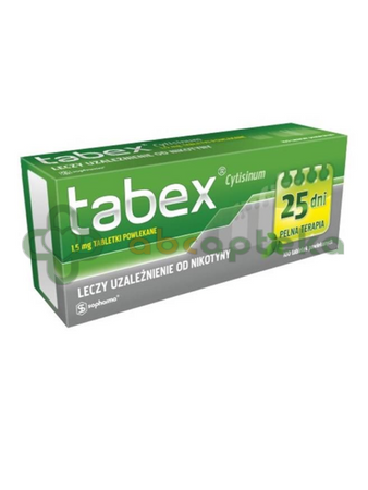 Tabex, 1,5 mg, 100 tabletek powlekanych | DATA WAŻNOŚCI 31.05.2025