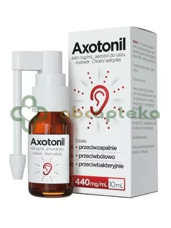 Axotonil, 440mg/ml, aerozol do uszu, 10 ml