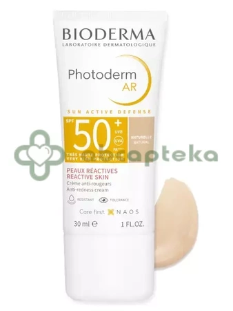 Bioderma Photoderm AR SPF50+ Krem tonujący do skóry z problemami naczynkowymi, 30 ml