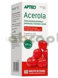 Acerola Apteo, 60 pastylek do ssania