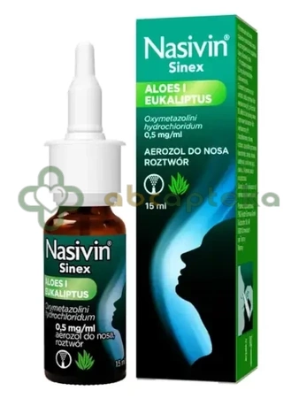 Nasivin Sinex Aloes i eukaliptus 0,5mg/ml, aerozol do nosa, ,  15 ml