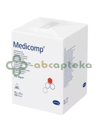 Medicomp, kompresy niejałowe z włókniny, 10 cm x 10 cm, 100 sztuk