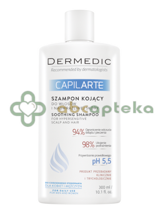 Dermedic Capilarte, szampon kojący do włosów i nadwrażliwej skóry, 300 ml