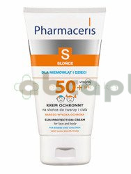 Pharmaceris S Sun, Krem ochronny na słońce do twarzy i ciała dla dzieci SPF50 125 ml