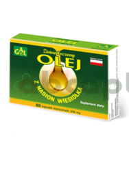 Zimnotłoczony olej z nasion wiesiołka 500 mg, 60 kapsułek