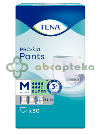 TENA Pants ProSkin Super, Majtki chłonne rozmiar M, 30 sztuk