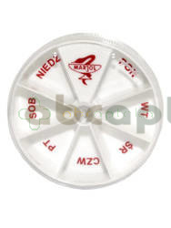 Kasetka tygodniowa na leki, okrągła, 1 sztuka