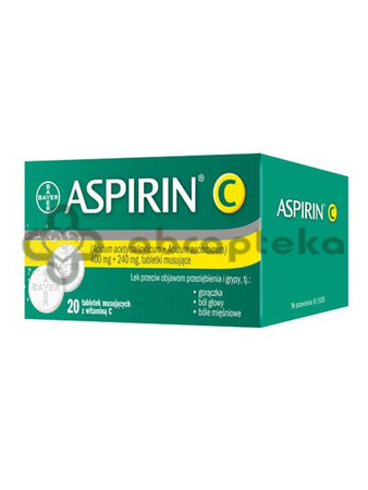 Aspirin C, 20 tabletek musujących