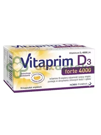 Vitaprim D3 Forte 4000 j.m, 70 kapsułek