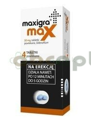 Maxigra Max 50 mg, 4 tabletki