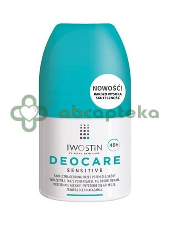 Iwostin Deocare Sensitive antyperspirant do skóry wrażliwej roll-on 50 ml | DATA WAŻNOŚCI 31.05.2025