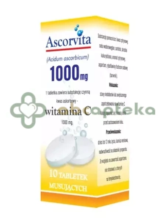 Ascorvita 1000 mg, 10 tabletek musujących    