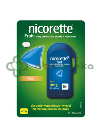 Nicorette Fruit, 4 mg, 20 tabletek do ssania