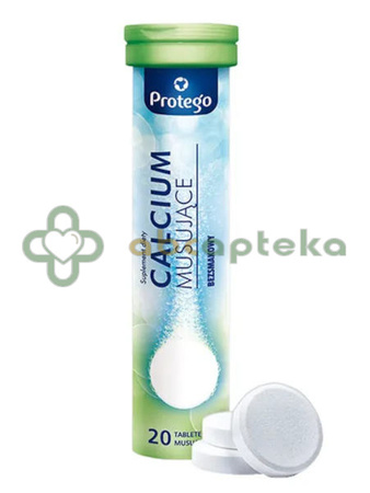 Protego Calcium Musujące, 20 tabletek musujących
