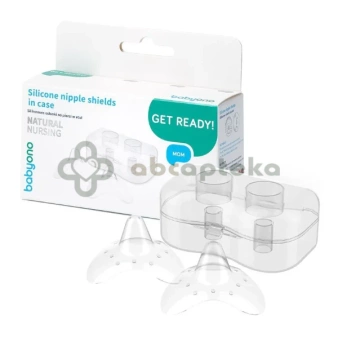 Babyono Natural Nursing, silikonowe osłonki na piersi, 823, rozmiar M, 2 sztuki