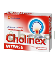 Cholinex Intense, smak miodowo-cytrynowy, 20 pastylek