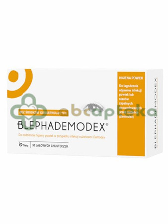 Blephademodex, chusteczki do higieny powiek, 30 sztuk