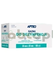 Gaziki do dezynfekcji 30 x 30 mm APTEO,  100 sztuk