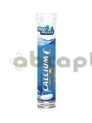 Calcium + Vitaminum C OptiMusss, smak pomarańczowy, 20 tabletek musujących