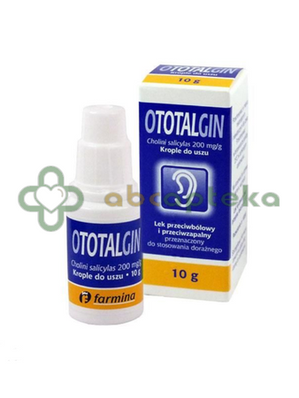 Ototalgin, 200 mg/g, krople do uszu, 10 g