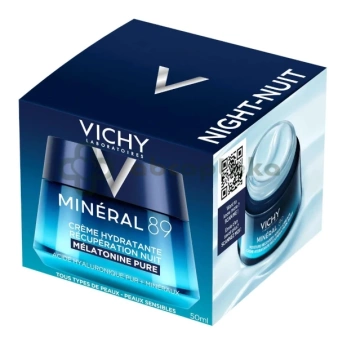 Vichy Mineral 89, nawilżająco - regenerujący krem na noc, 50 ml