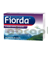 Fiorda o smaku czarnej porzeczki, 30 pastylek do ssania