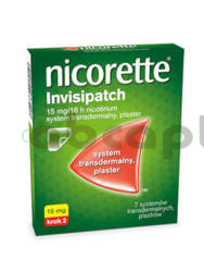Nicorette Invisipatch, 15 mg/16h, 7 plastrów