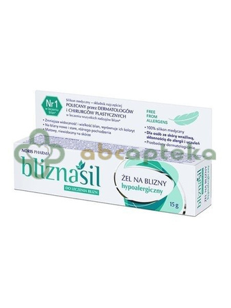 Bliznasil hypoalergiczny, silikonowy żel na blizny, 15 g