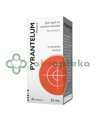 Pyrantelum, 250 mg/5ml, zawiesina doustna, 15 ml