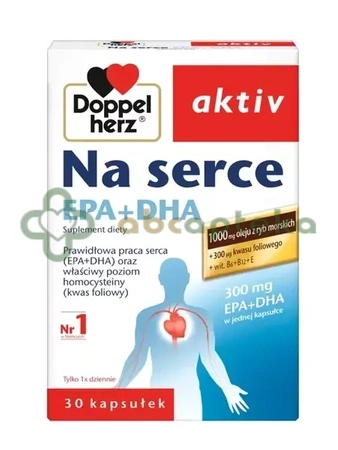 Doppelherz Aktiv Na serce EPA + DHA, 30 kapsułek