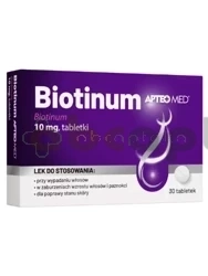 Biotinum APTEO MED 10 mg,            30 tabletek