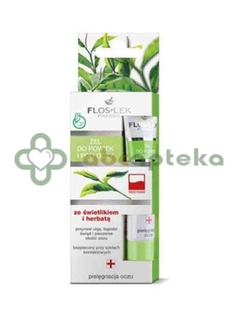 FlosLek, żel do powiek i pod oczy ze świetlikiem i herbatą, 15 ml