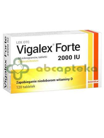 Vigalex Forte 2 000 I.U., 120 tabletek | DATA WAŻNOŚCI 30.06.2025