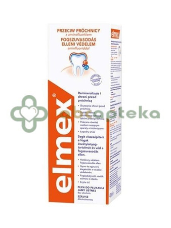 Elmex, płyn do płukania jamy ustnej przeciw próchnicy, 400 ml