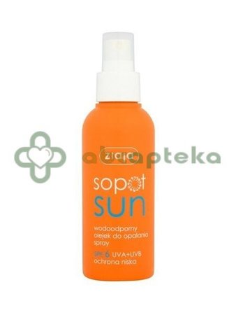 Ziaja Sopot Sun wododporny olejek do opalania w sprayu SPF 6 125 ml