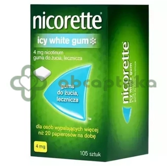 Nicorette Icy White Gum, 4 mg, guma do żucia, 105 sztuk