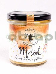 Pasieki Rodziny Sadowskich miód wielokwiatowy z propolisem i pyłkiem 430 g