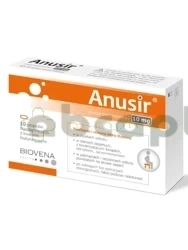 Anusir, czopki na hemoroidy,  10 sztuk