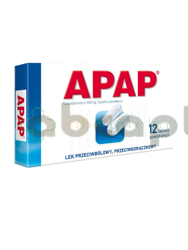 Apap, 500 mg, 12 tabletek