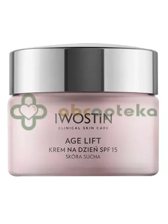 Iwostin  Age Lift, Krem na dzień 40+ SPF 15, skóra sucha, 50 ml | DATA WAŻNOŚCI 30.09.2025