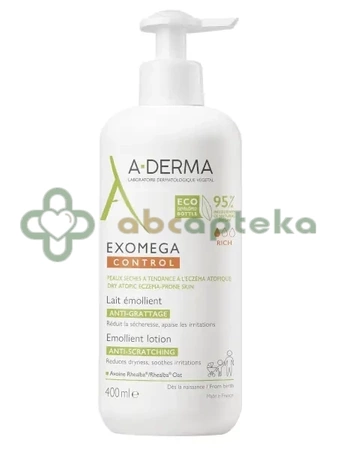 Aderma Exomega Control, Mleczko emolient przeciw drapaniu, 400ml