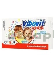 Vibovit Junior truskawkowy, 14 saszetek
