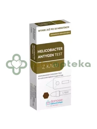 Helicobacter Antygen, domowy test do wykrywania bakterii H. pylori w kale, 1 sztuka